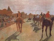 Edgar Degas Race Horses in Front of the Stand painting